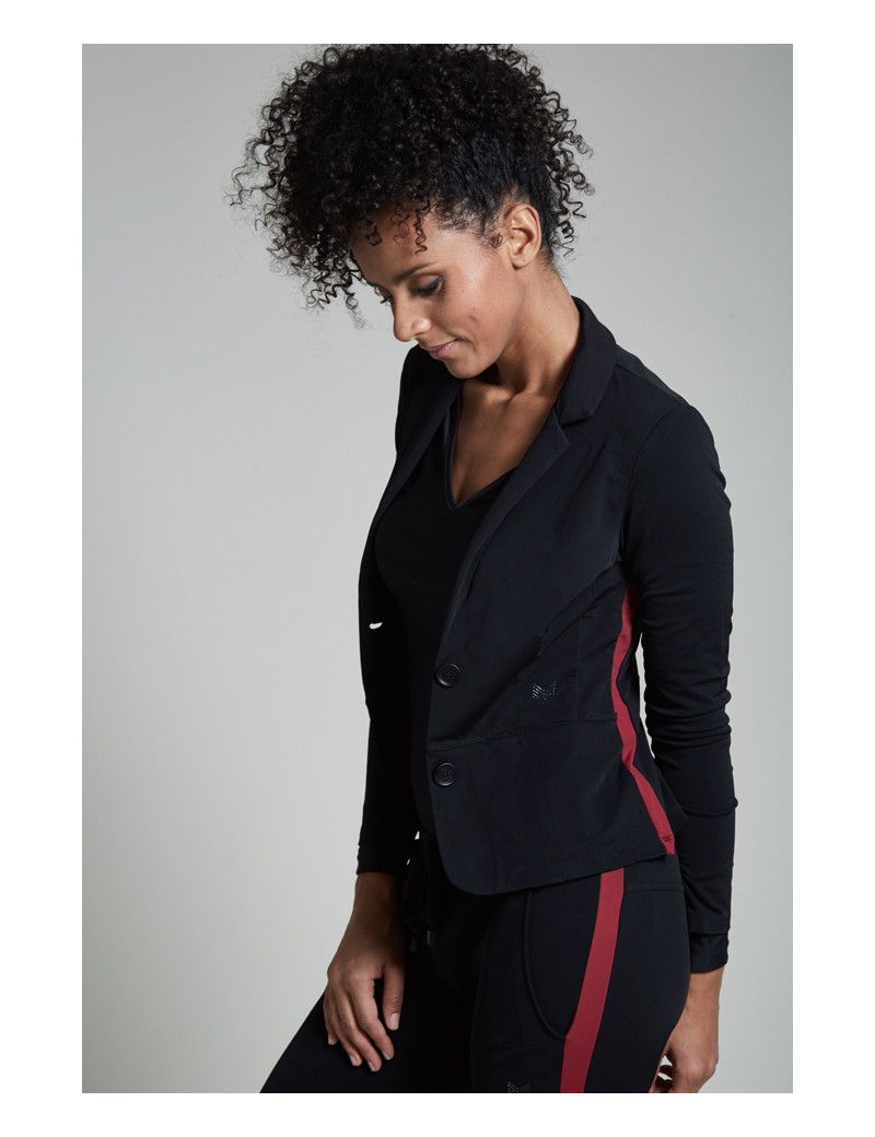 HBT SHIRLEY NAT NOIR/BORD - BAND BLAZER