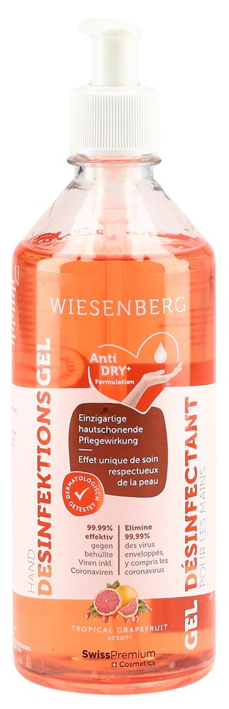 WIESENBERG Hand Desinfektionsgel Gel Tropical Grapefruit 500 ml