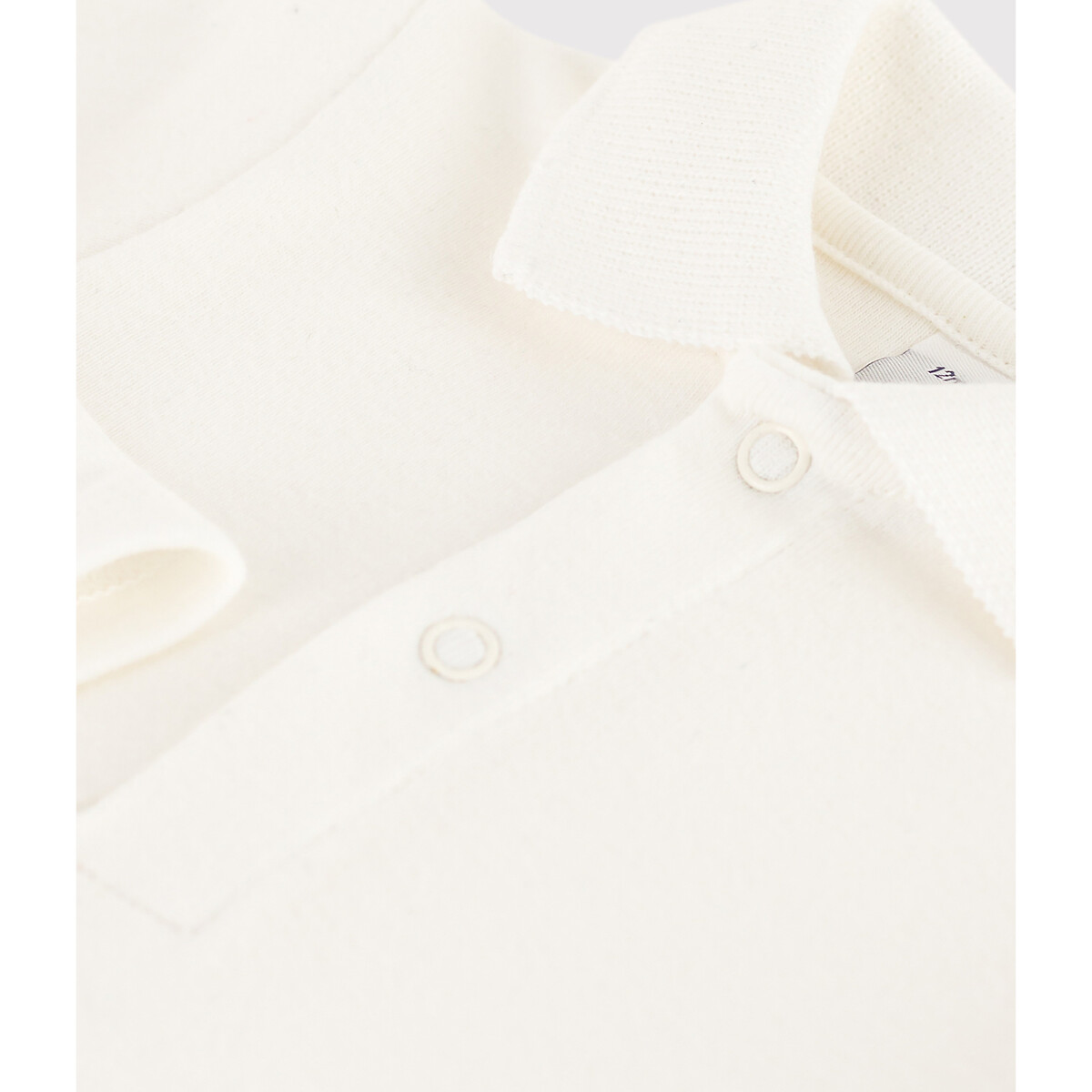 PETIT BATEAU<br>Macacão de manga comprida com gola polo, algodão