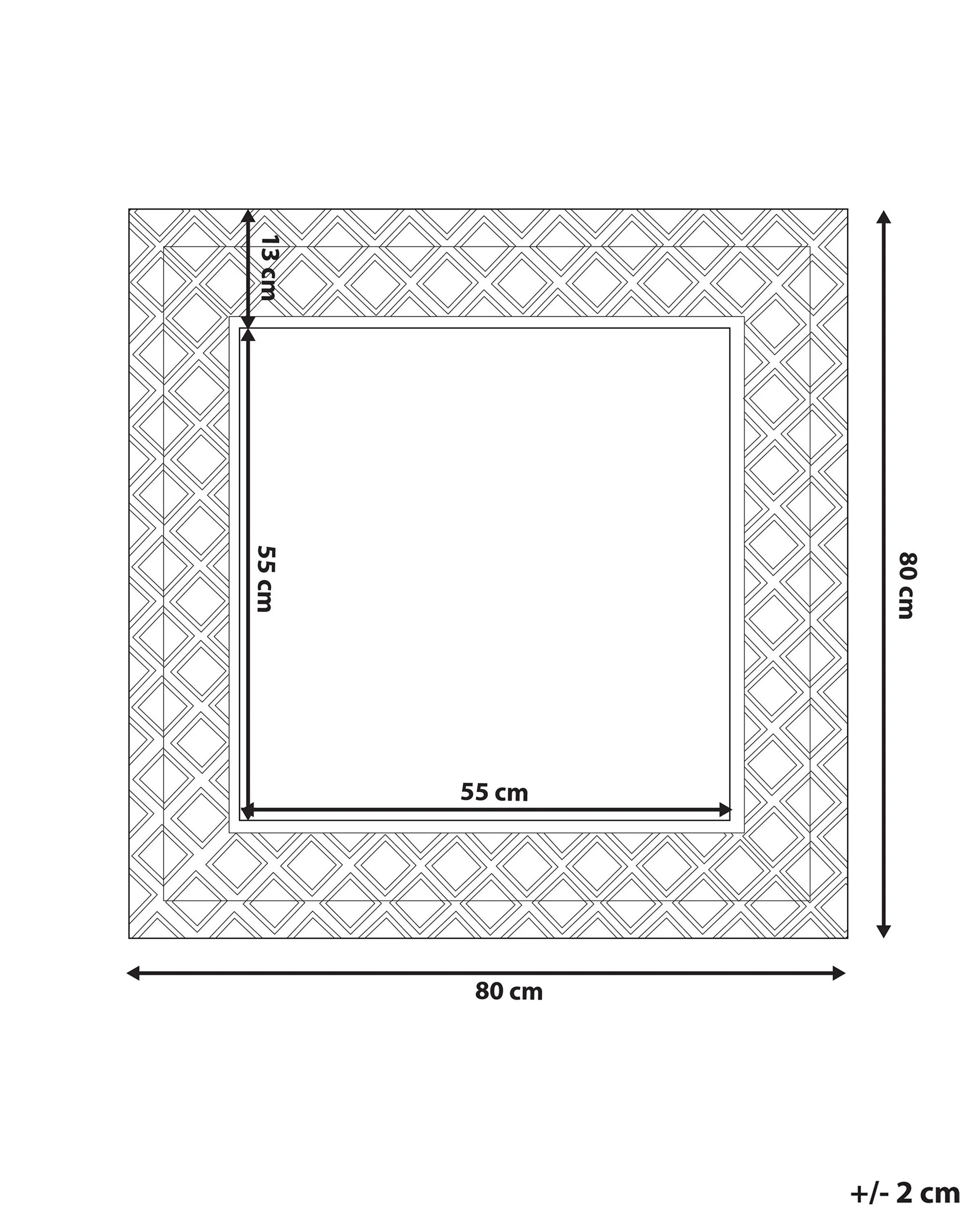 Wandspiegel EVETTES 80 cm 80 cm Metaal Zilver