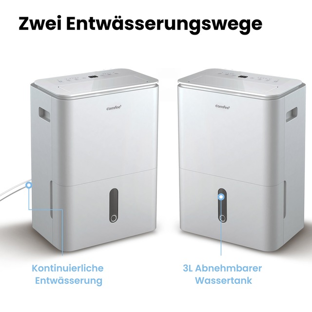 comfee Luftentfeuchter »»Easy Dry 20« geeignet für Räume mit bis zu 52 m²« Entfeuchtung 20 l/Tag Tank 3 l mit Trocknermodus, App -und Sprachsteuerung