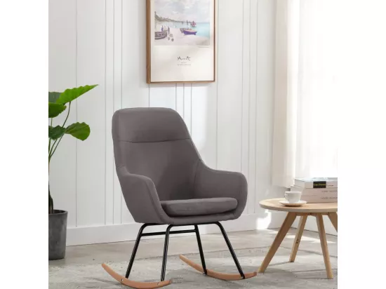 Chaise à bascule Gris clair Tissu