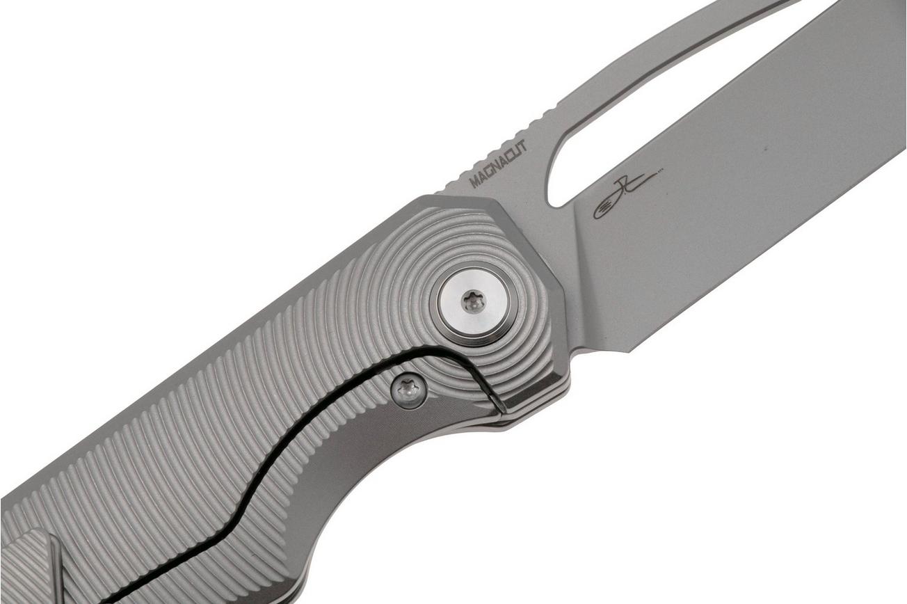 Bestech TAIPAN BT2503A Bead Blasted MagnaCut, Grey Titanium, zakmes, James Lowe design