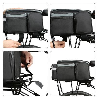 Sacoche de transport de vélo Wozinsky avec bandoulière 6l noire