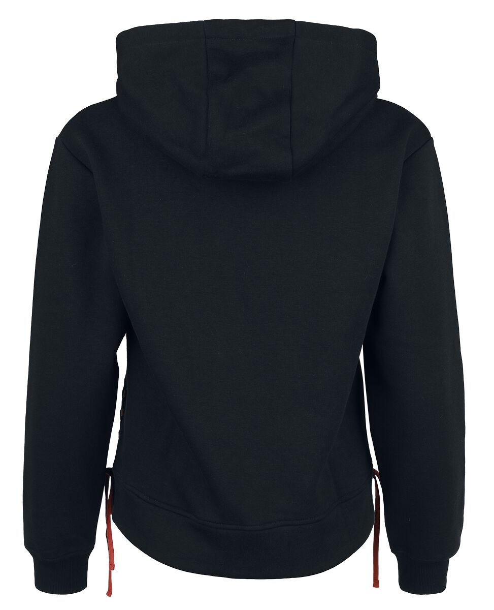 Sweat à Capuche Avec Large Imprimé et Laçage | Full Volume by EMP Sweat-shirt à capuche