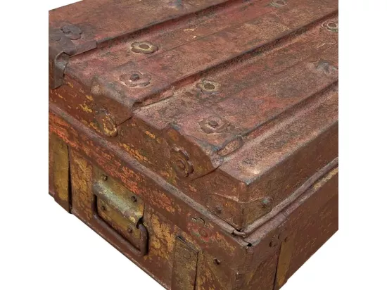 Valise en métal marron 61x33x21h