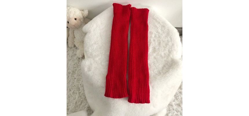 laceyleft - Geribbelde beenwarmers in effen kleur (verschillende designs)