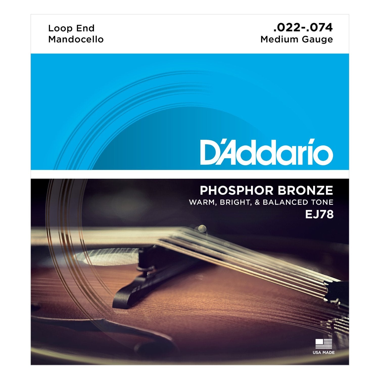 D'Addario EJ78 snarenset voor mandocello
