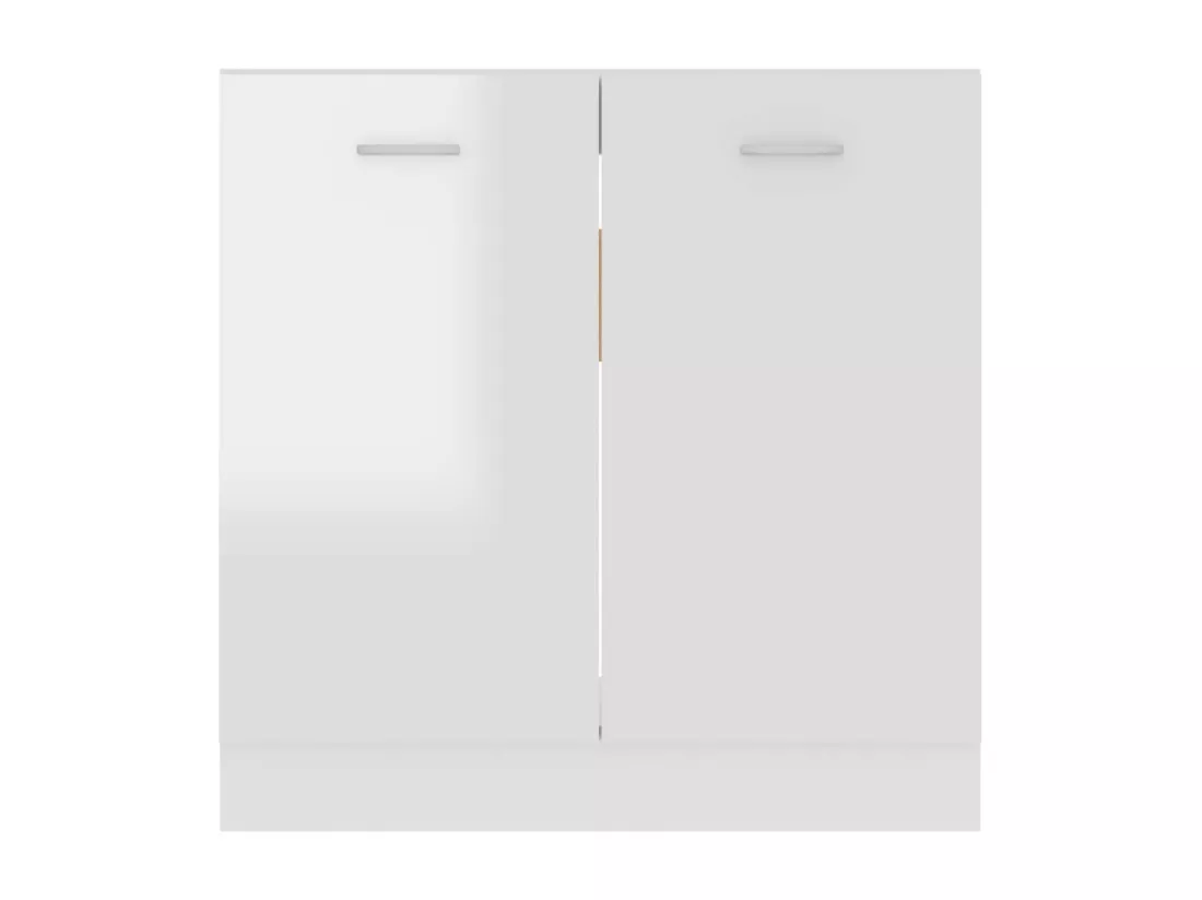 Meuble de cuisine sous évier Blanc brillant 80x46x81,5