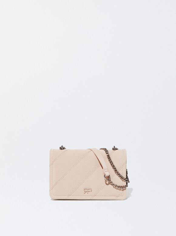 Bolsa de ombro com corrente - Off-White