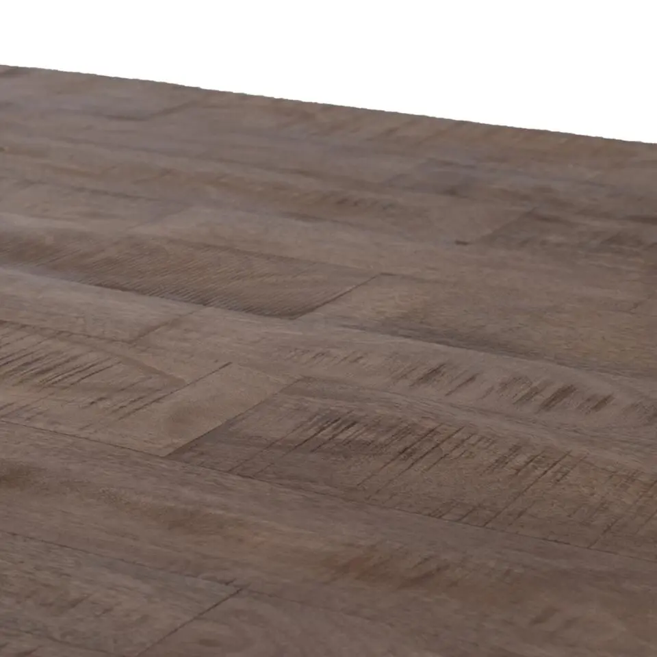Eettafel Ovaal Mangohout - Zwart Metaal Onderstel - Barn