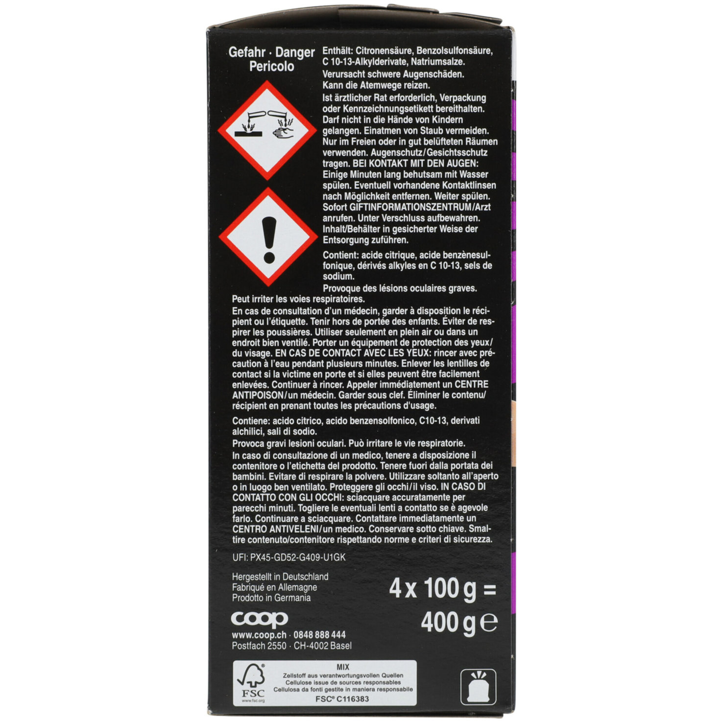 Flup Power WC Active Powder 4x100g