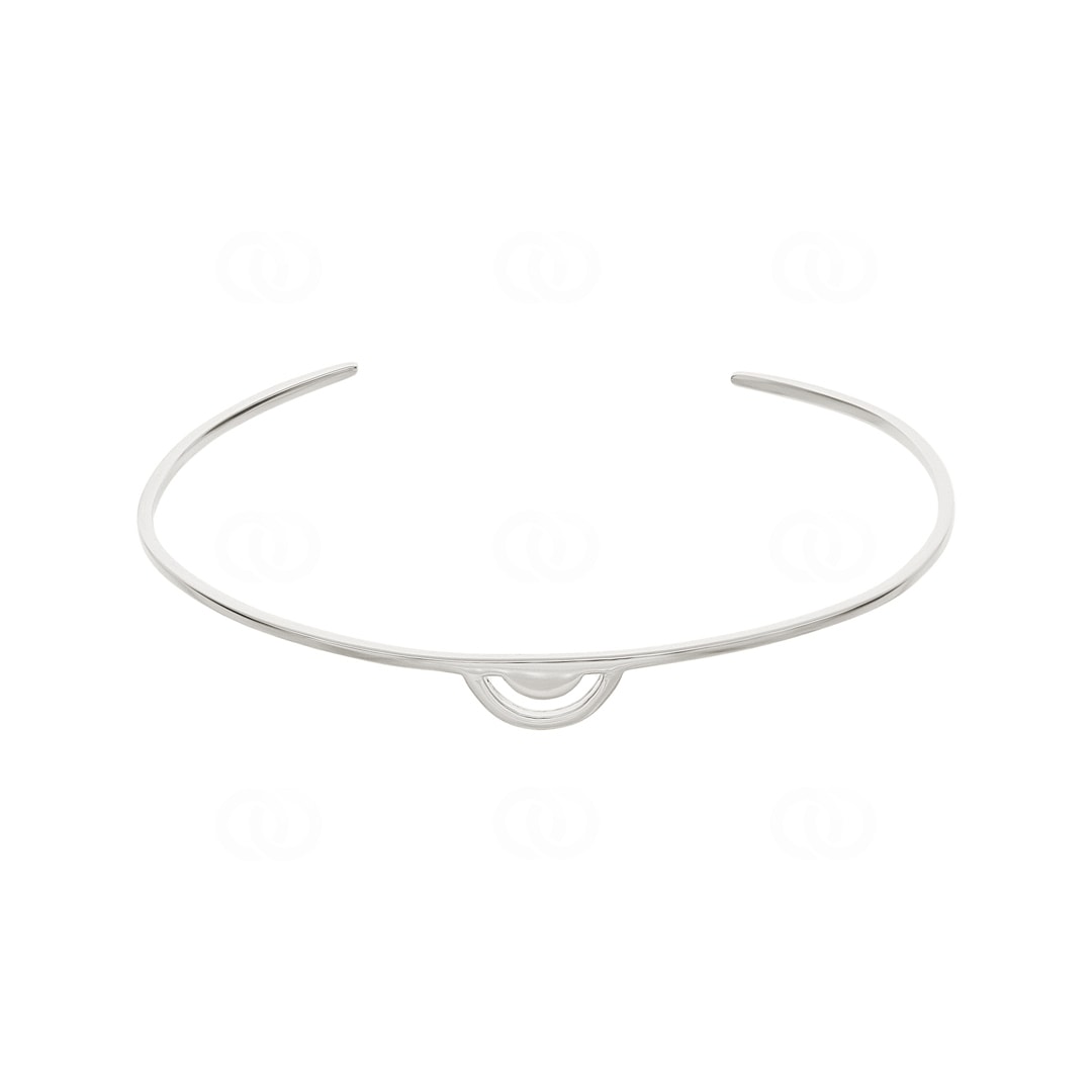 Armreif offen 925 Silber rhodiniert 58 x 48mm