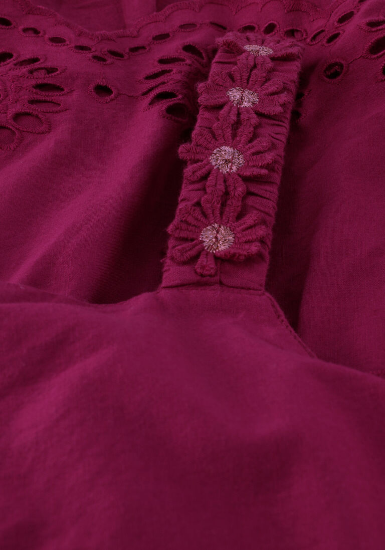 SCOTCH & SODA roze scotch & soda mini jurk layered broderie anglaise midi dress