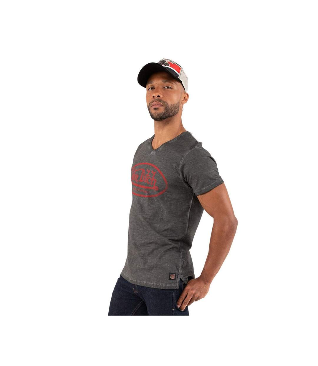 T-shirt col V homme en coton Tyron