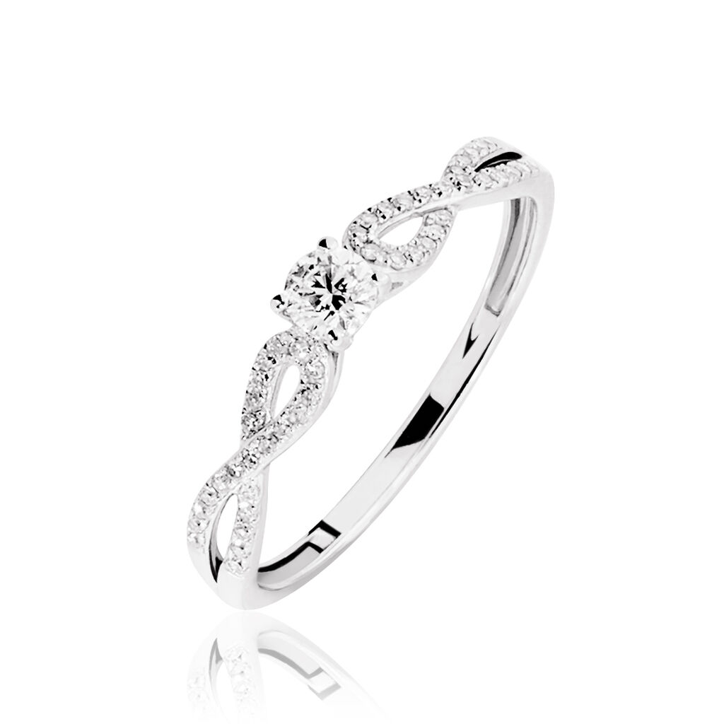 Bague Solitaire Livia Or Blanc Diamant