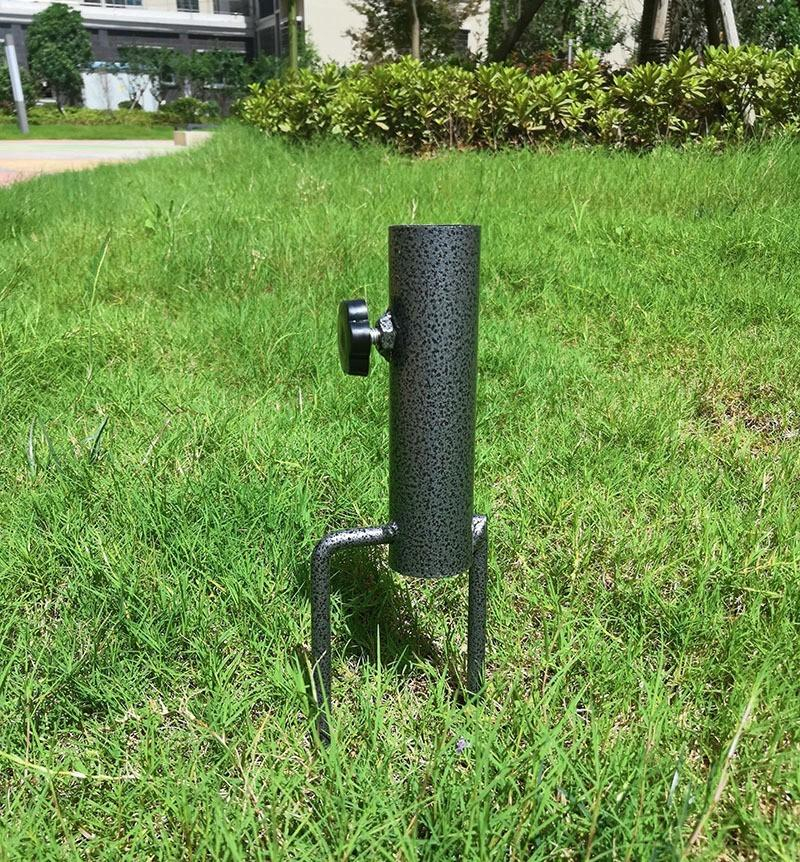 Universal Metall Rasendorn Sonnenschirm Halterung Garten Schirm Ständer - Grau