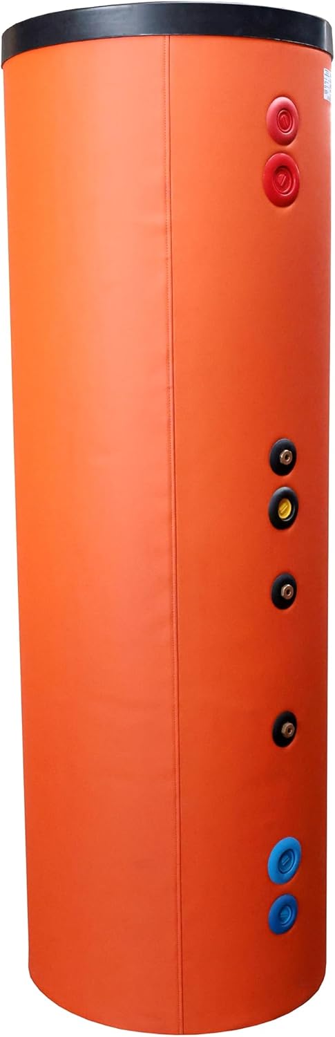 SUNEX® Speicher für Wärmepumpen, Warmwasserspeicher 300L für Heizung und Warmwasser, mit 1 Wärmetauscher, emailliert, Magnesiumanode, Wärmedämmung, Boiler, Warmwasserboiler, Warmwasserbereiter