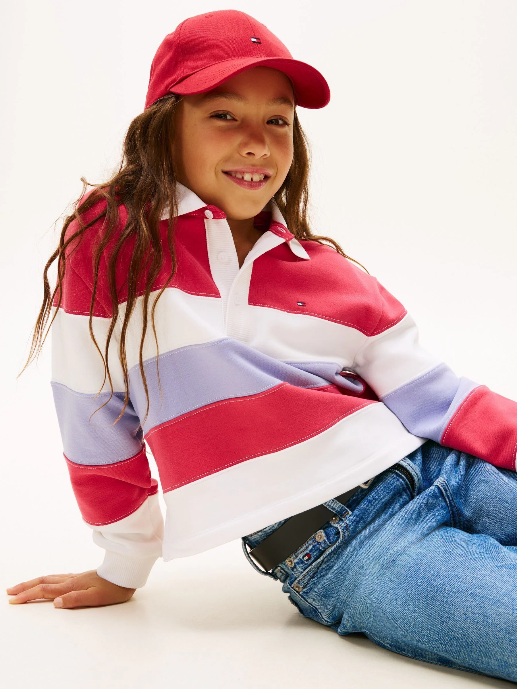 Tommy Hilfiger Essential Colour-Blocked Long Sleeve Polo Shirt