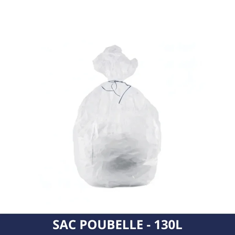 FILFA FRANCE - Sac poubelle 130L - 32μ - Transparent - x200 sacs