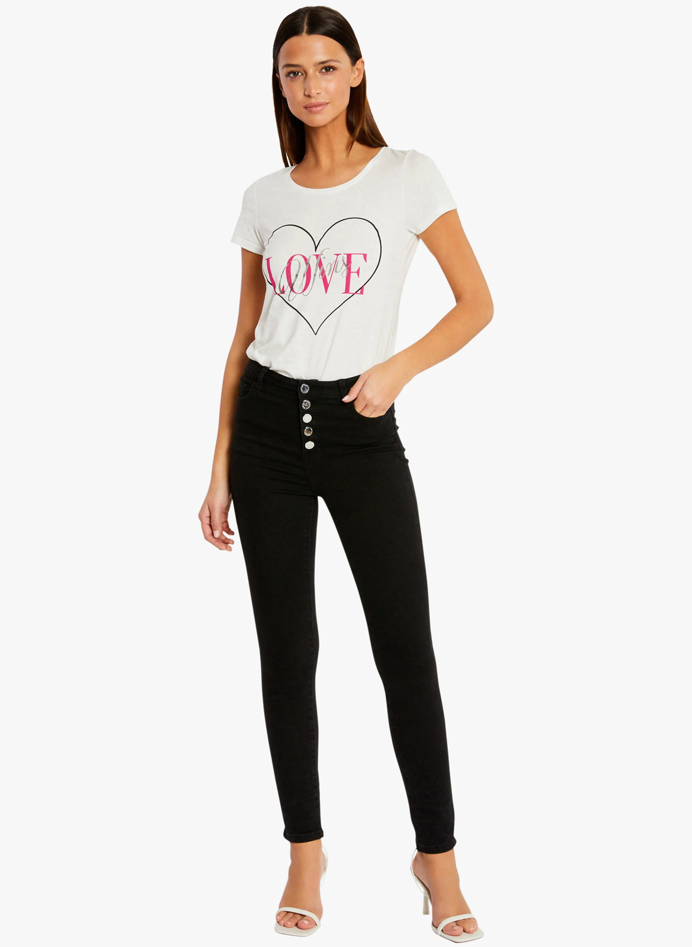 DWIN - Tee shirt sérigraphié en coton| Blanc