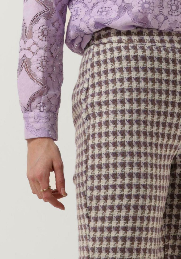 ANOTHER LABEL paarse another label flared broek eden pants