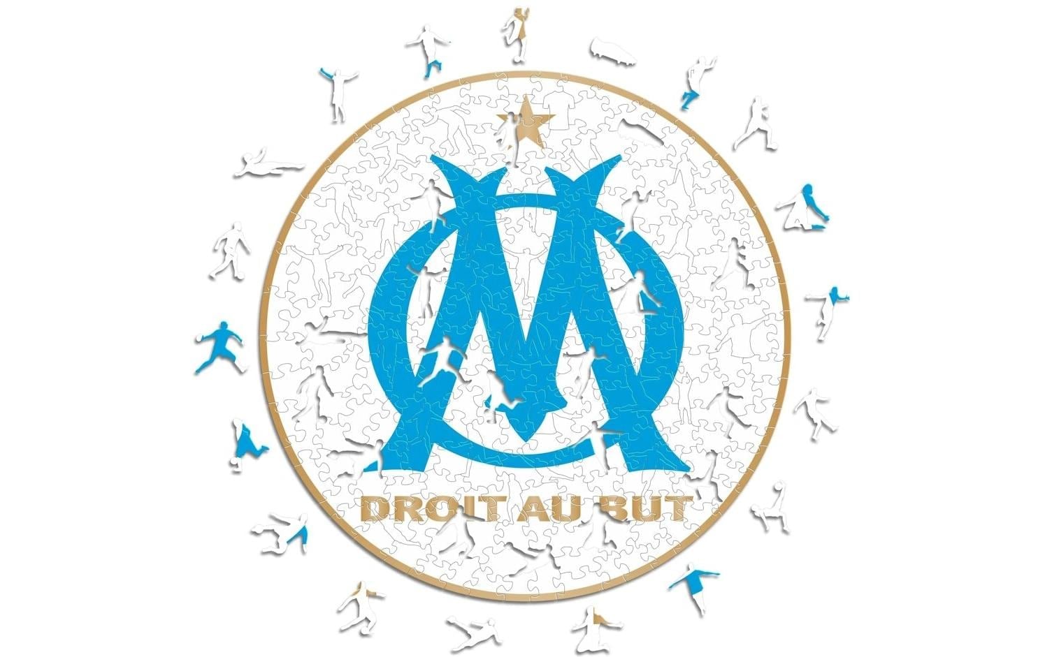 Puzzle »Iconic Olympique Marseille – Logo« Holzart: Birke (Herkunftsland: China)