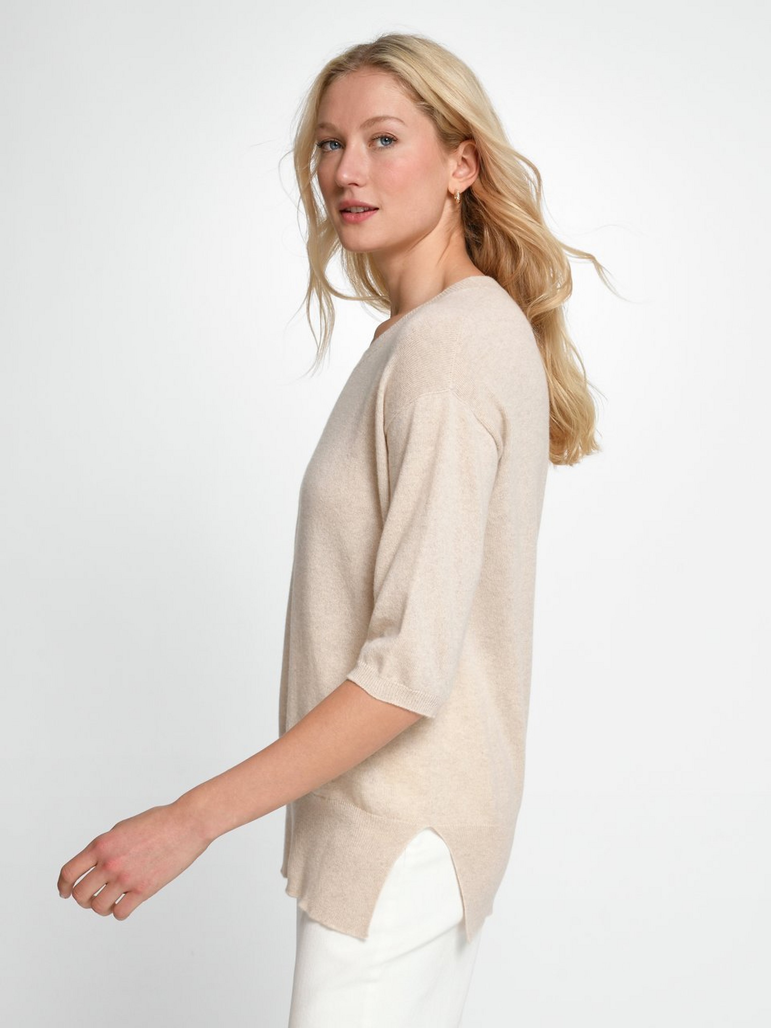 Rundhals-Pullover aus 100% Kaschmir
