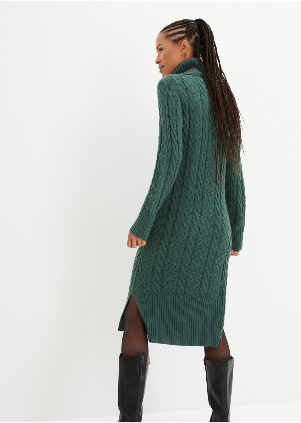 Robe en maille midi structurée