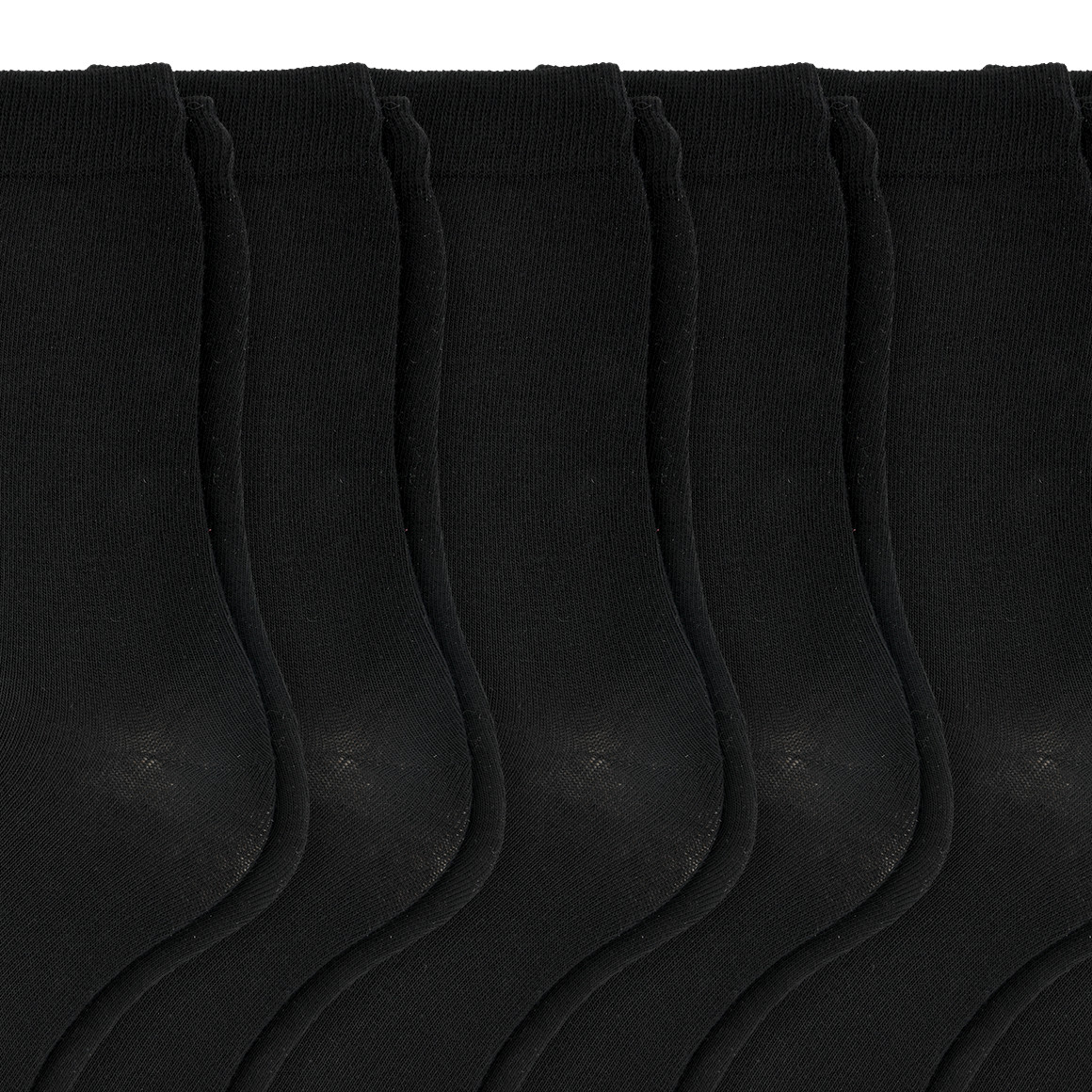 Gina Benotti 6 Paar Damen Socken unifarben schwarz