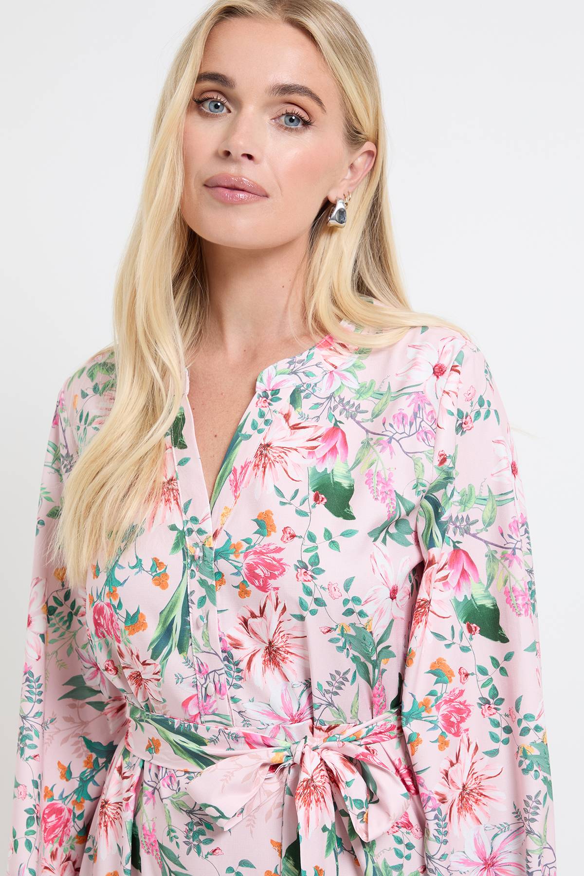 Wallis Robe Chemise Midi Boutonnée À Imprimé Fleuri Petite