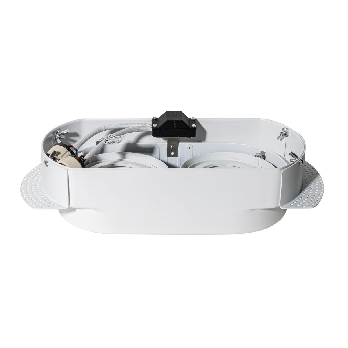 Afgeronde inbouwspot wit GU10 70mm 2-lichts - Hubs