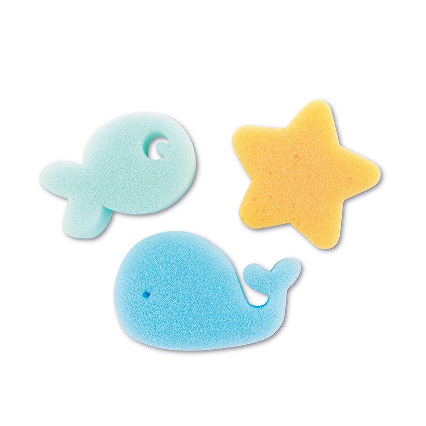Set de 3 éponges naturelles - Doré