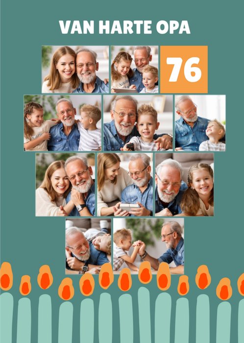Greetz | Verjaardagskaart | Met fotos | Van harte Opa