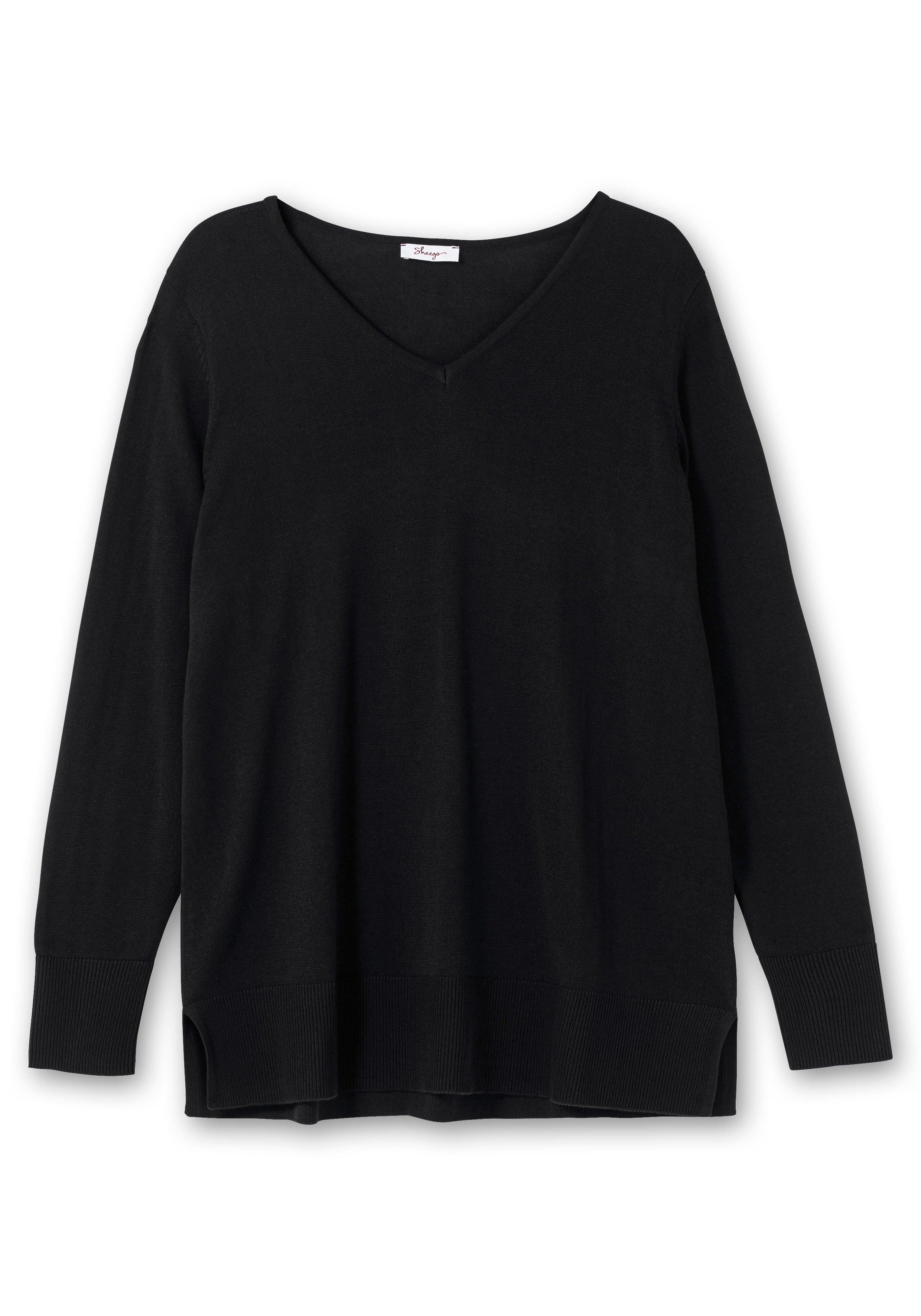 Pullover aus leichtem Strick, mit V-Ausschnitt