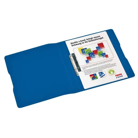 Herlitz Ringbuch PP A4 2 Ringe 16mm opak blau