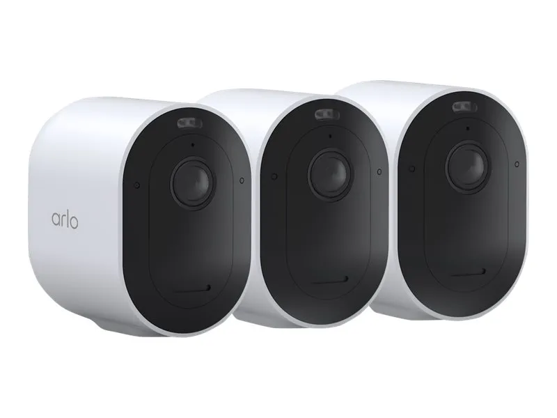 Arlo Pro 5 - Netværksovervågningskamera - udendørs, indendørs - vejrbestandig - farve (Dag/nat) - audio - trådløs - WiFi (pakke med 3)