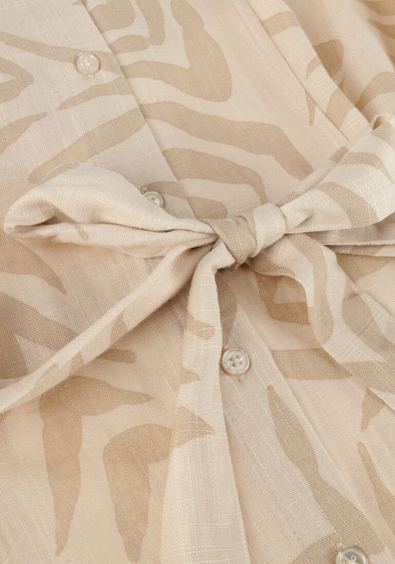 OBJECT beige object midi jurk objemira tilda l/s dress
