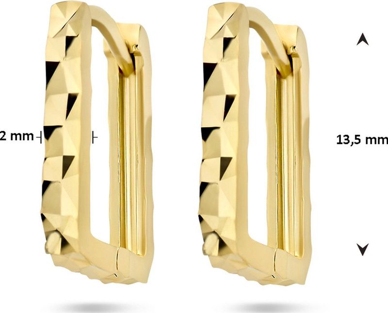 14K geelgoud klapoorringen gediamanteerd 4027990