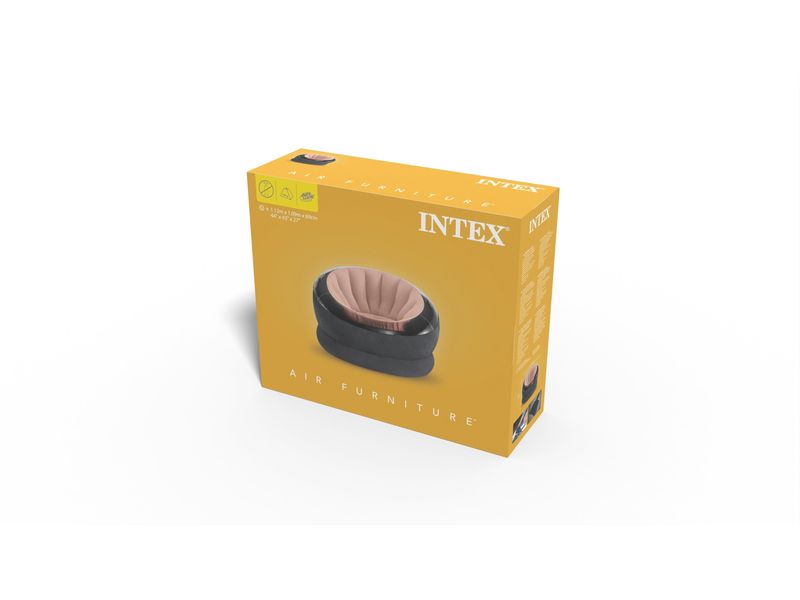 Intex Aufblasbarer Sessel Empire 112 x 109 cm, Rosa, Schwar Bequemer Luftsessel