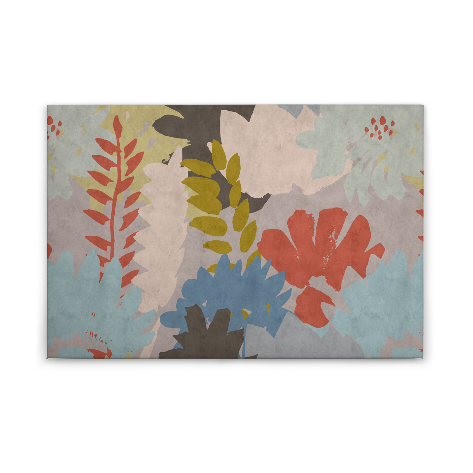 Leinwandbild BLUMENSTRAUSS - bunt-rot - 90x60 cm