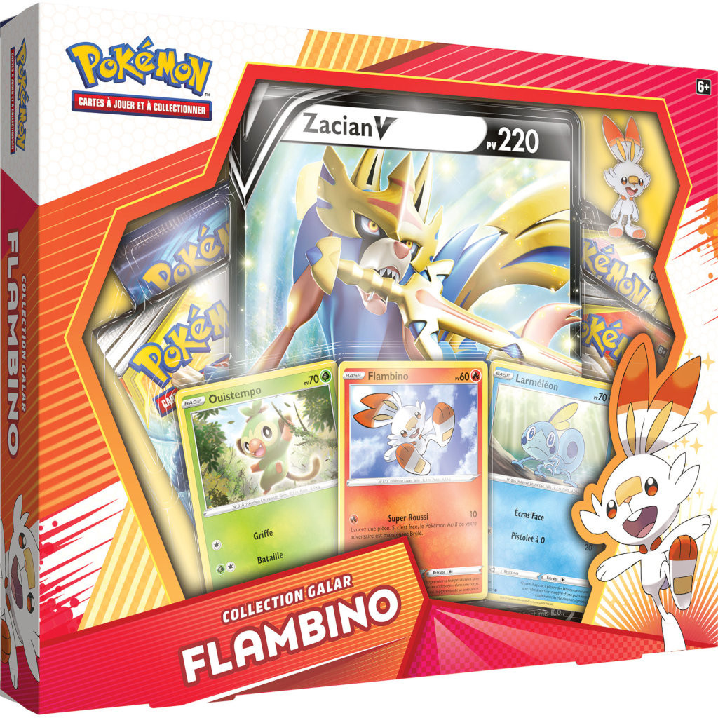 Coffret Pokémon Epée et Bouclier - Flambino Zacian V