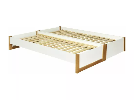 Lit gigogne 80x200 cm bois massif bois HOLAF