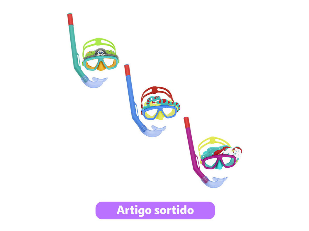 OCULOS DE MERGULHO BESTWAY LIL COM TUBO MODELOS SORTIDOS