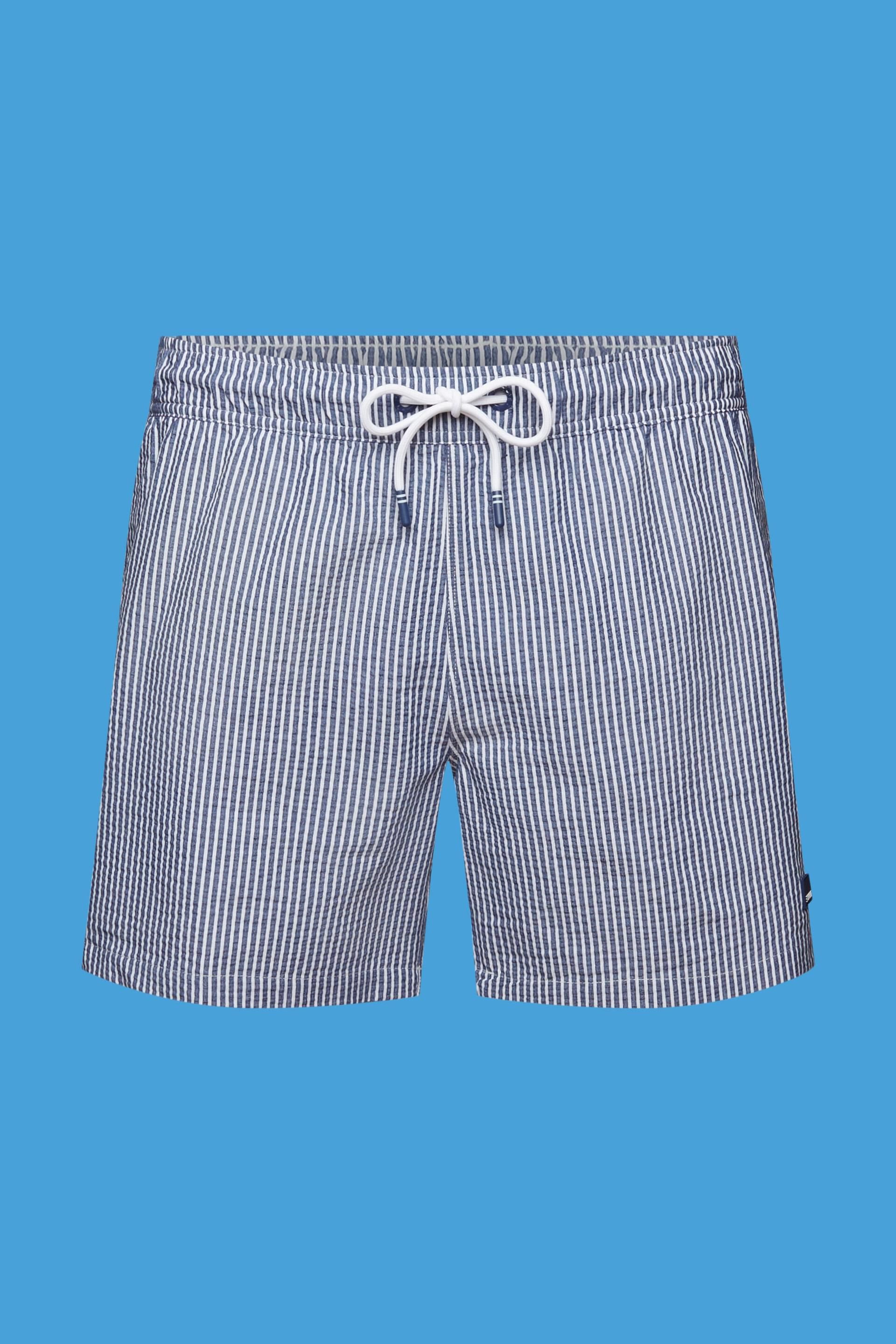 Short de bain texturé animé de rayures