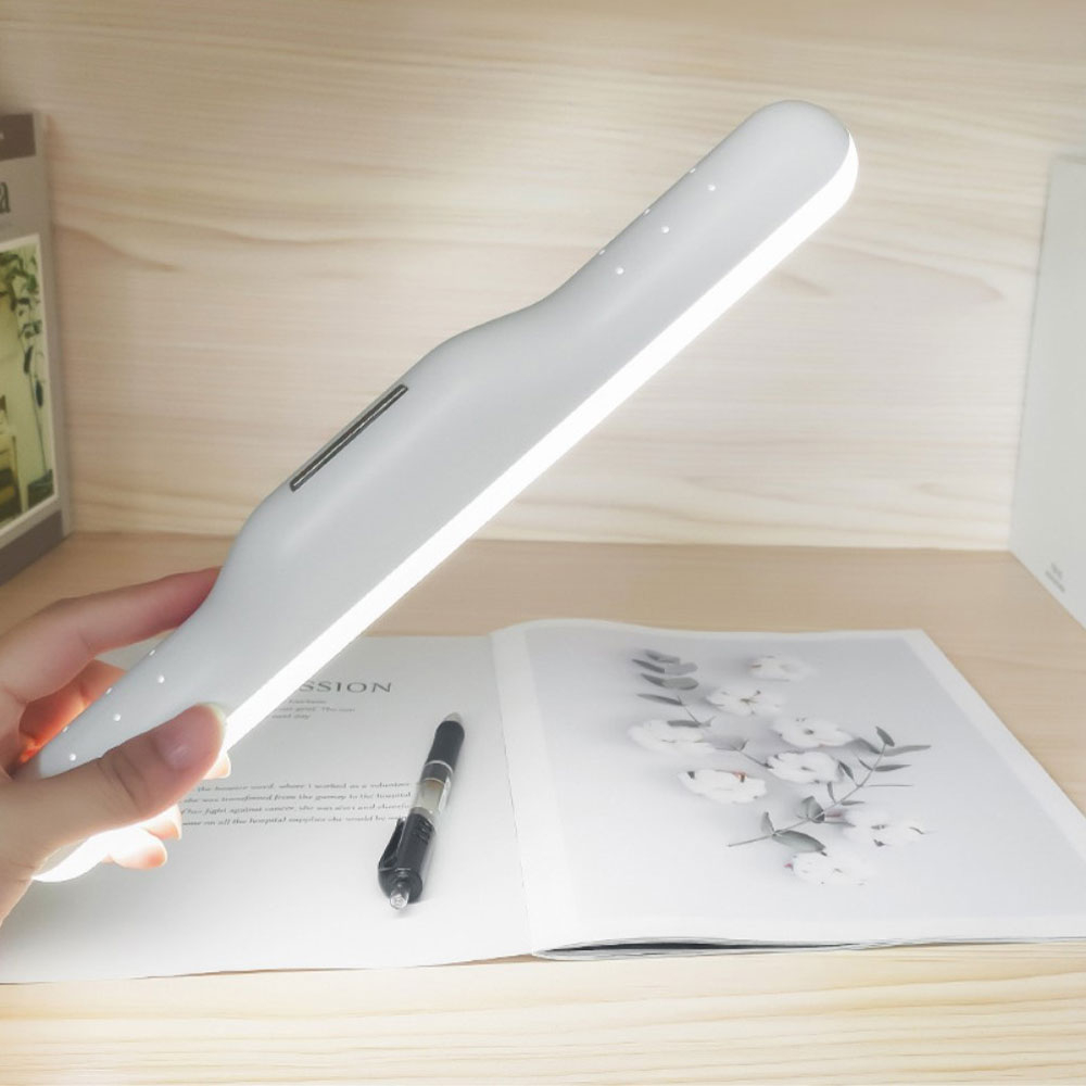 (30cm) 14 LED's Lichtleiste Magnetische USB Leuchte Schrank Beleuchtung mit Touch   Halterung - Weiss