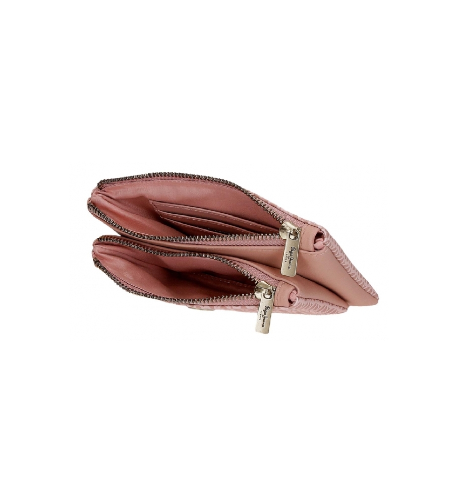 Carteira Megan da Pepe Jeans com dois compartimentos, rosa