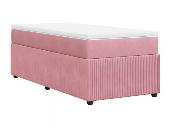 Sommier à lattes de lit avec matelas Rose 90x190 cm Velours