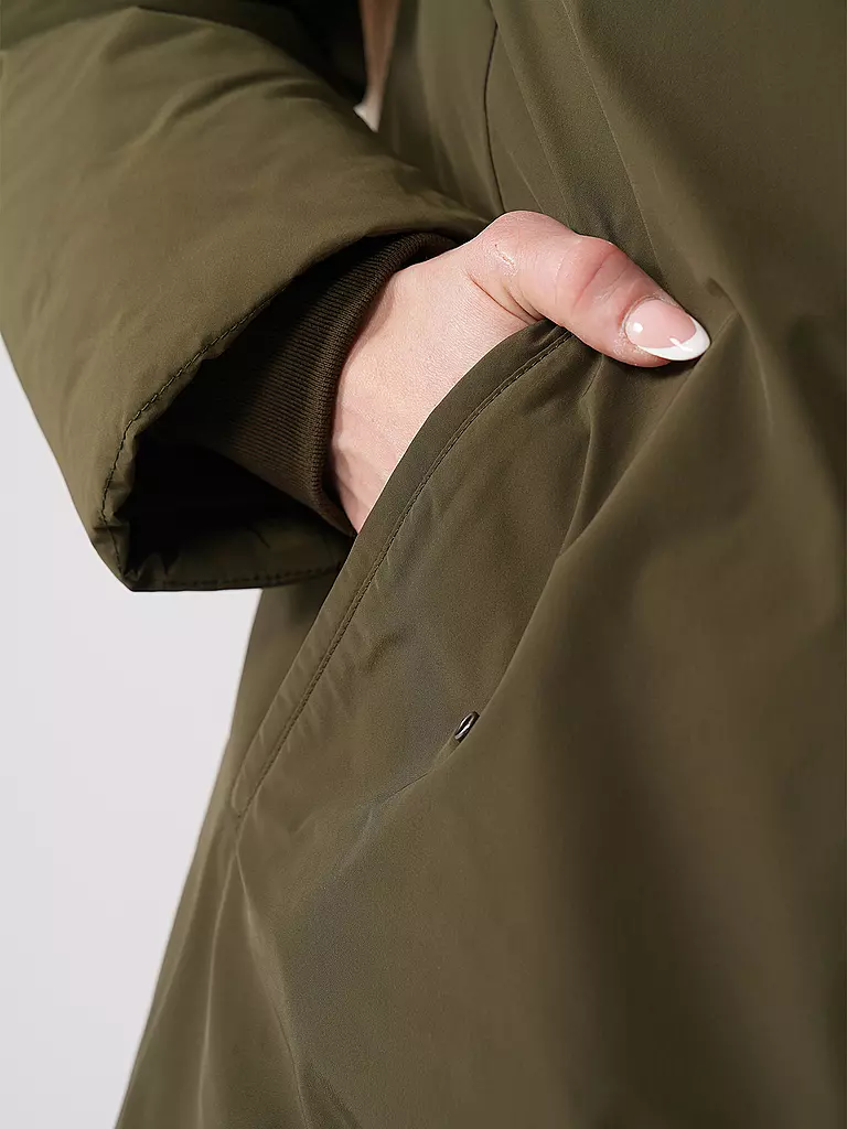 WOOLRICH Daunenparka COCOON  dunkelgrün