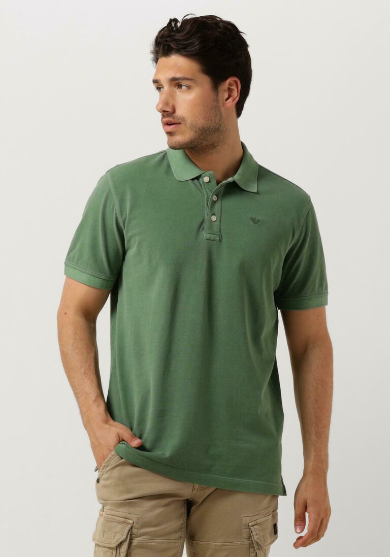 PME LEGEND groene pme legend polo short sleeve polo pique garment dye